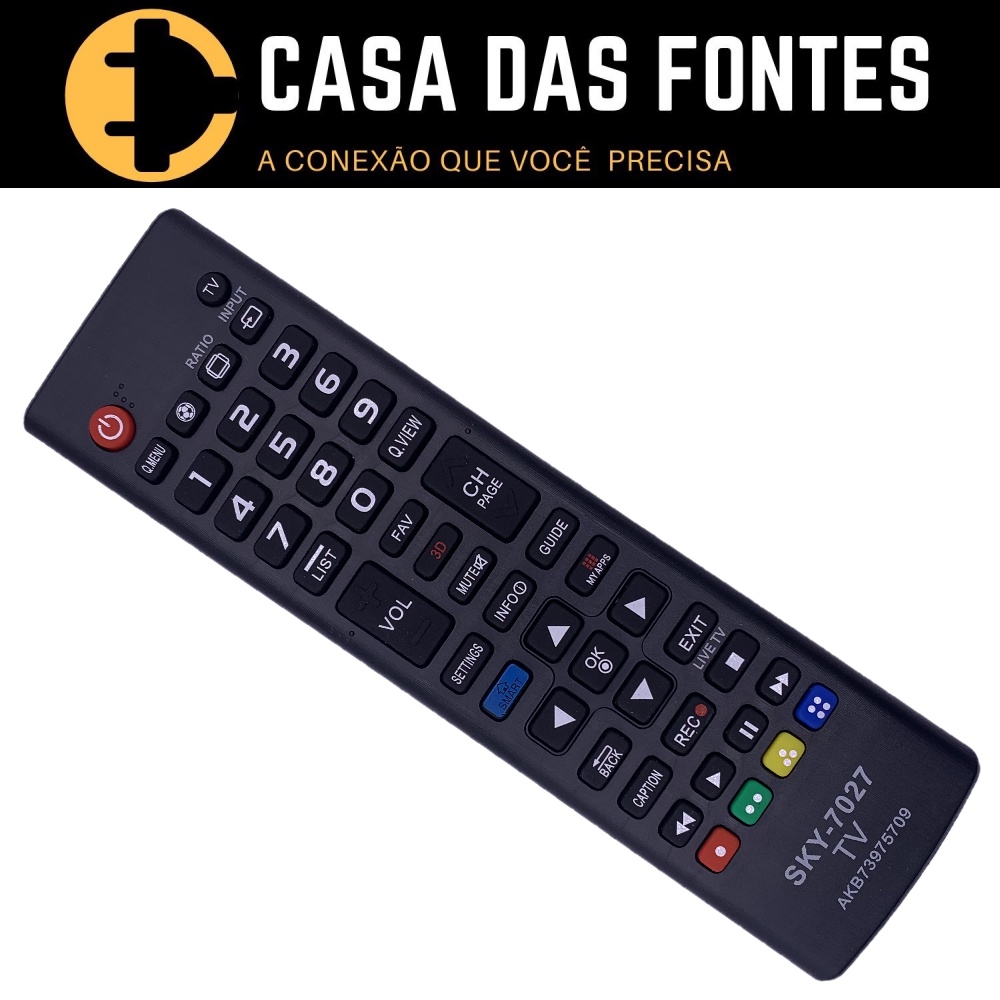 Controle Remoto Tv LG Smart Led 3D Futebol 7027