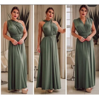 Vestido Longo Multiformas Madrinha Casamento Festa Elegante Varias Cores Formatura e Eventos Luxo em Oferta na Shopee