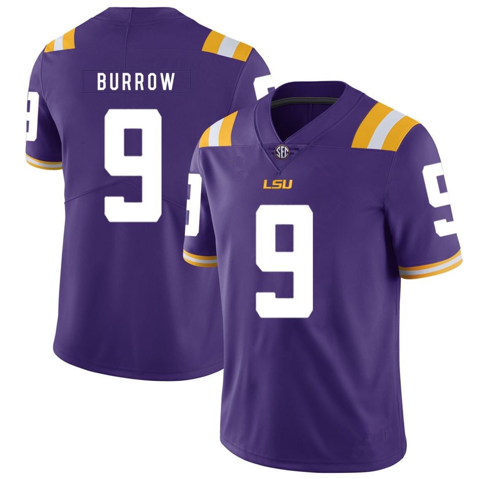 Men's Nike Joe Burrow Purple LSU Tigers Alumni Name & Number Team