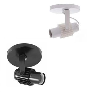 Spot Luminária Lâmpada Teto ou Parede Aletado Articulado Branco ou Preto127/220Vlts