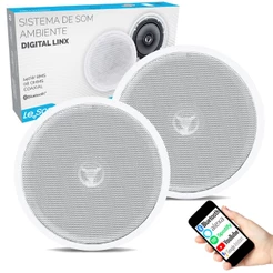 Caixas De Embutir Sistema Som Ambiente Bluetooth Arandela Branca Ativa e Passiva
