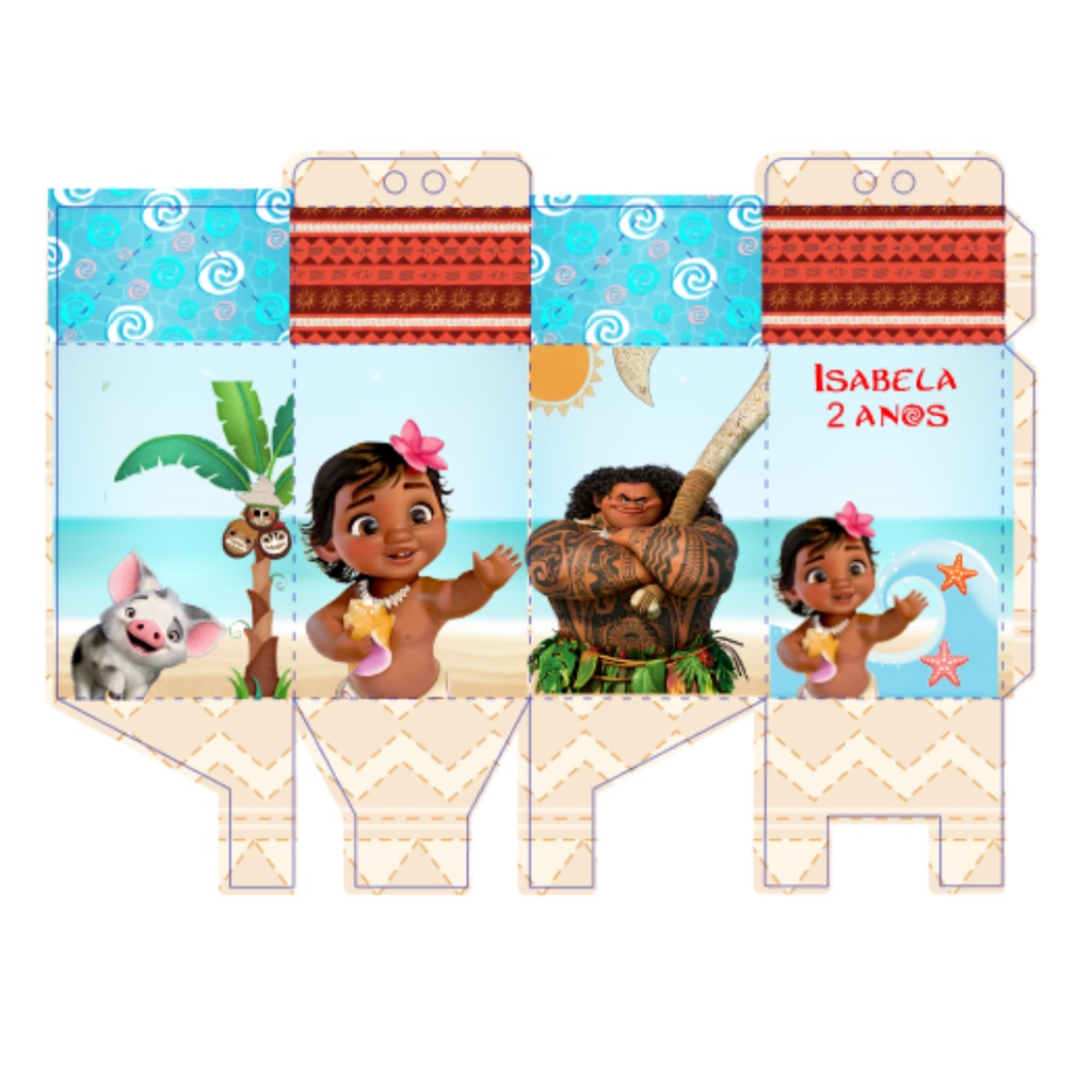 10 caixas milk personalizadas Moana Baby lembrancinha infantil arte impressa