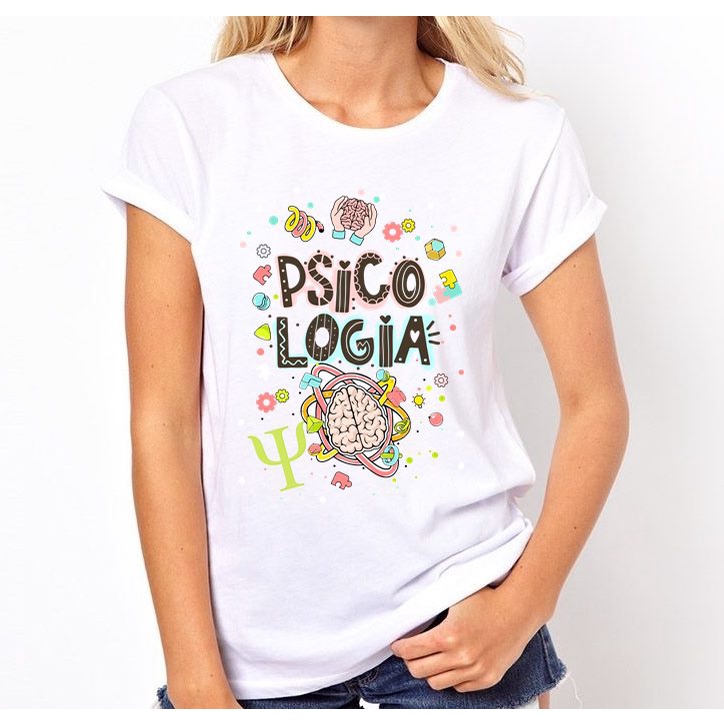 Camiseta Psicologia Psicólogo Psicóloga unissex feminina masculina Camisa Estampada