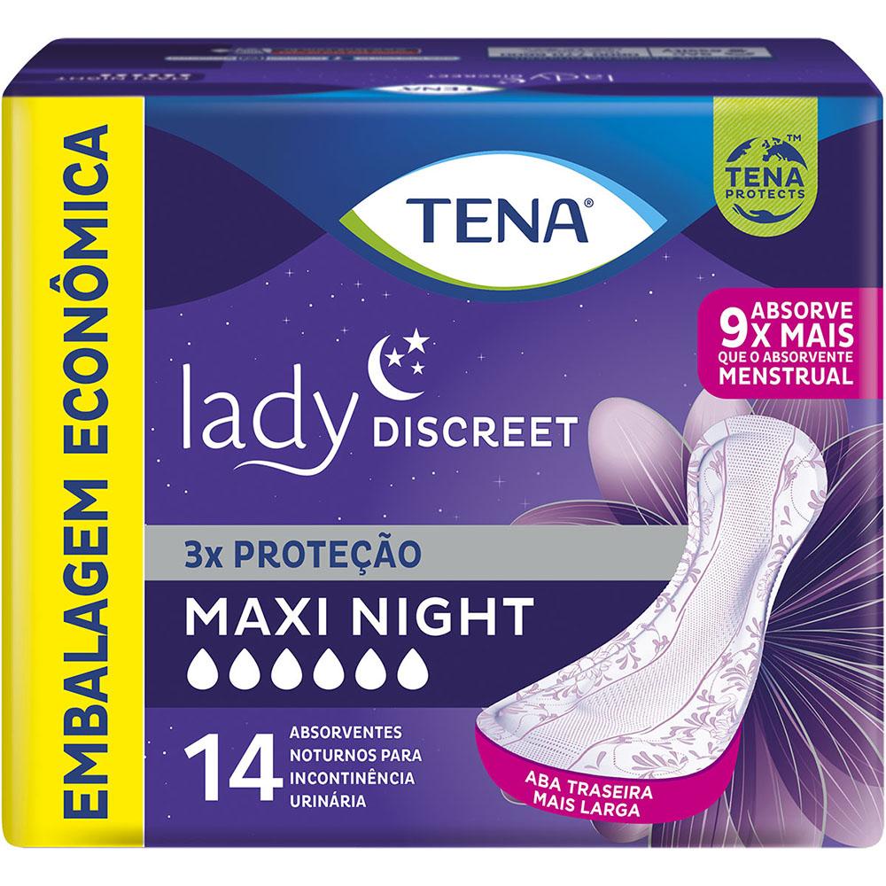 Absorvente para Incontinência Urinária Lady Discreet Maxi Night com 14 unidades em Oferta na Shopee