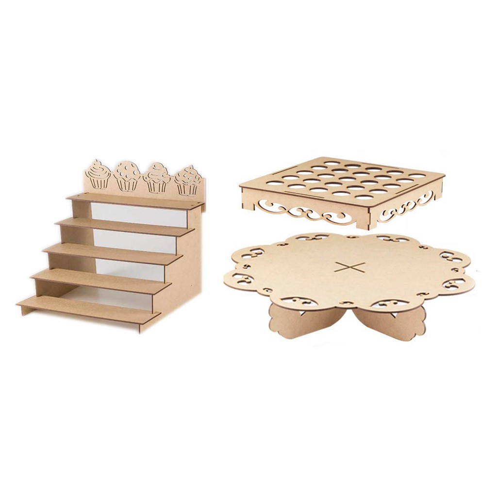 Kit Festa Provençal Mesa de Doces Cupcake Porta Bolo Tubete