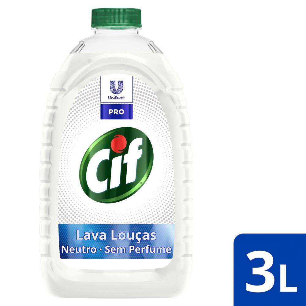 Lava-Louças Líquido Cif Profissional Neutro 3 Litros - Home & Living