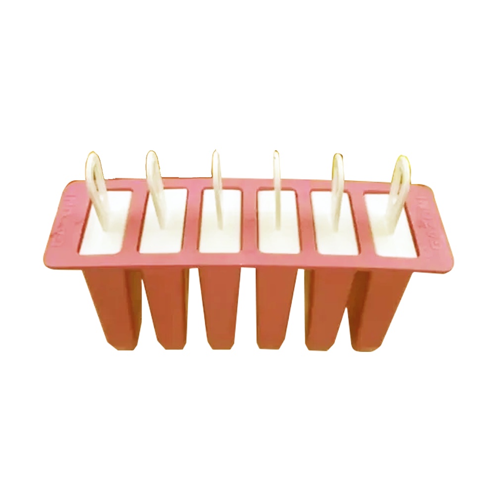 Forma De Picolé 6 Sorvetes Picoleteira Paleta Palito Rosa
