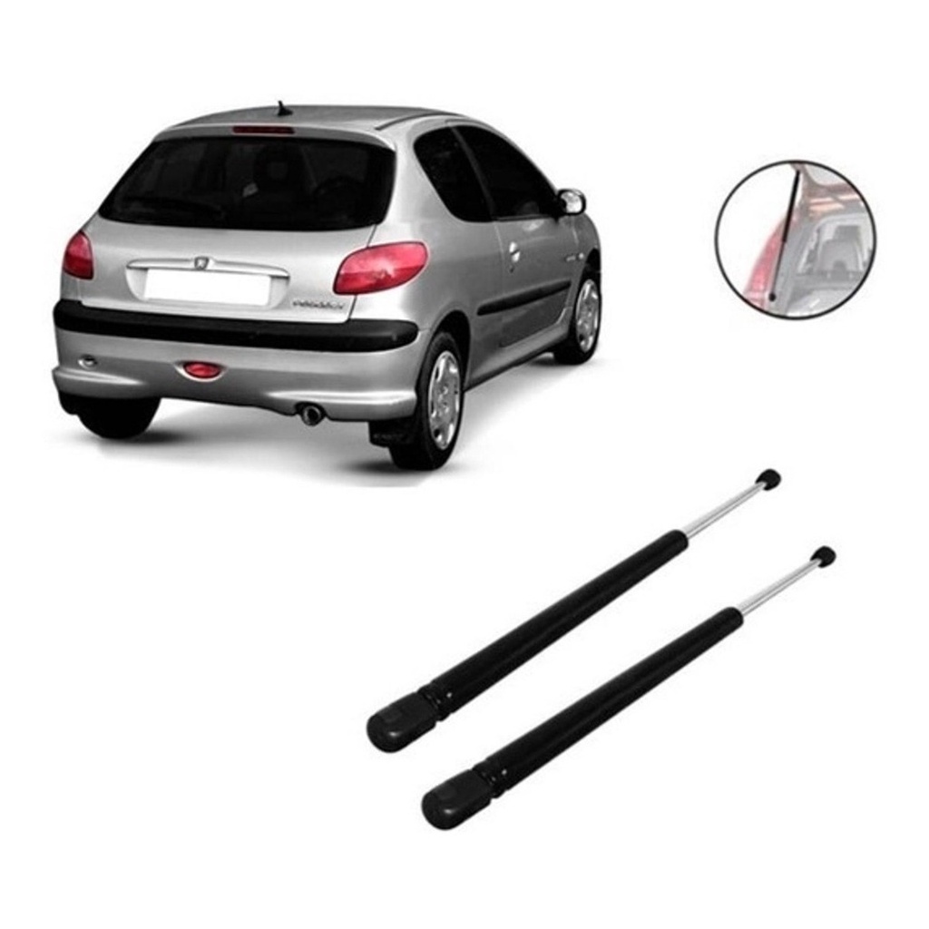 Par Amortecedor Tampa Traseira Porta Peugeot 206 1998 A 2009 - Spare Parts and Accessories for Vehicles