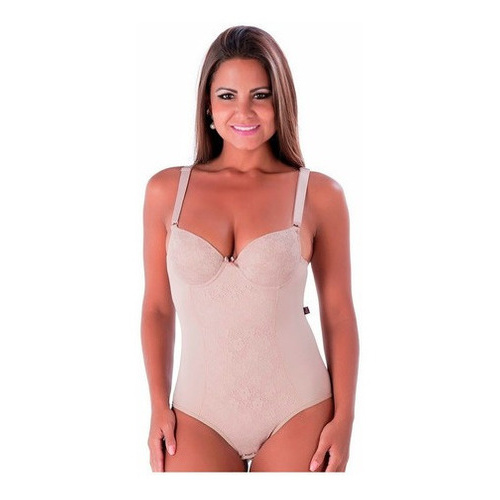Modelador Body Cinta C/ Bojo E Renda Class Lingerie