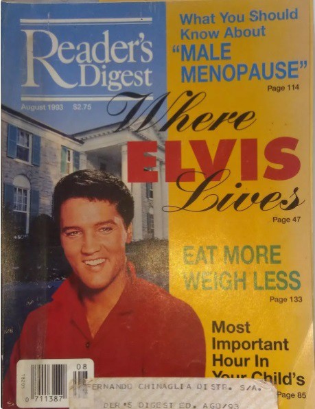 Elvis Reader´s Digest (1993) Where Elvis Lives. Revista em inglês. Raridade. de Vários pela Seleções (1993)