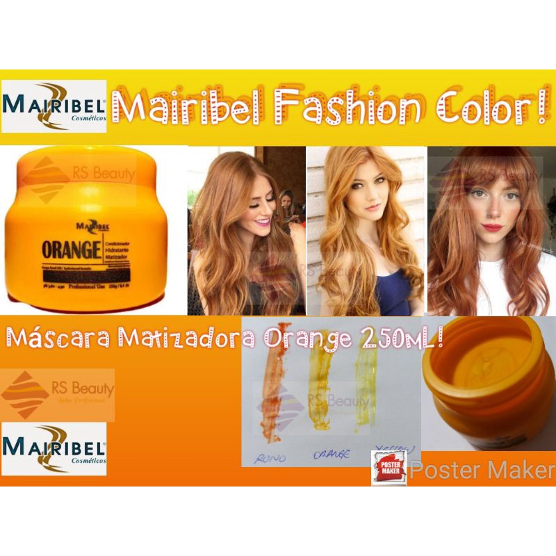 Mairibel Condicionador Máscara Matizadora ORANGE (Laranja) 250mL