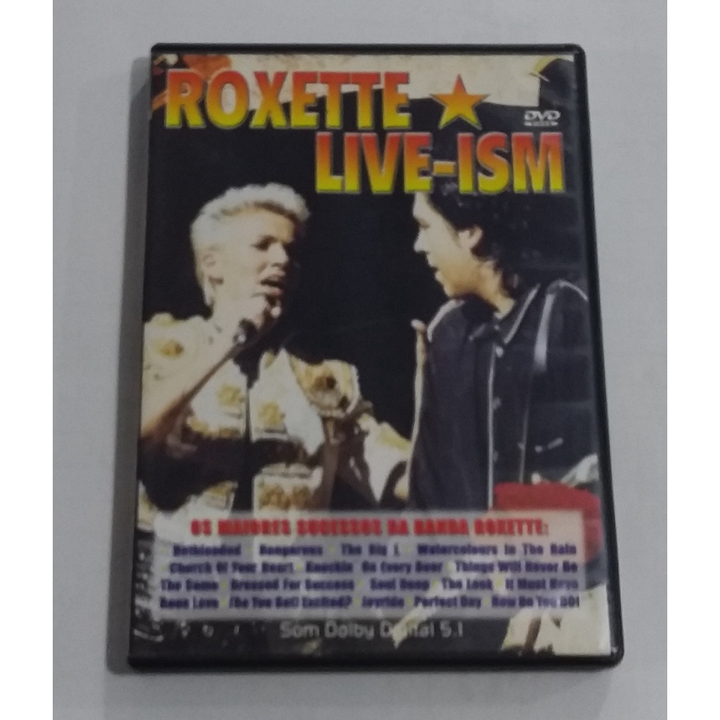DVD Roxette – Live-Ism GRANDES SUCESSOS 1992  EM BOM ESTADO