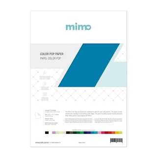 Papel Color Pop Azul Céu Mimo - A4 - 180 gr - 25 unds em Oferta na Shopee