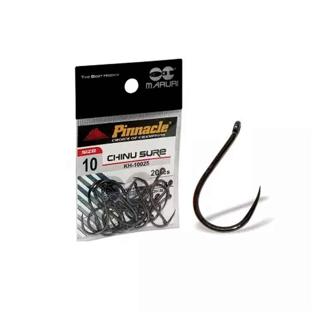 Anzol Maruri Pinnacle Chinu Sure Black Nickel n°07 Com 20 Unidades