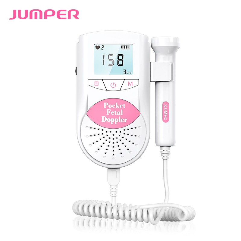 【 New 】 JUMPER Doppler Fetal 100S6 Monitor De Batimentos Cardíacos Tela Grande De Coração De Bebê Com Alto-Falante