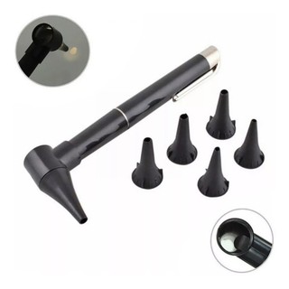 Otoscópio Led Caneta Lanterna Clínica + 5 Espéculos