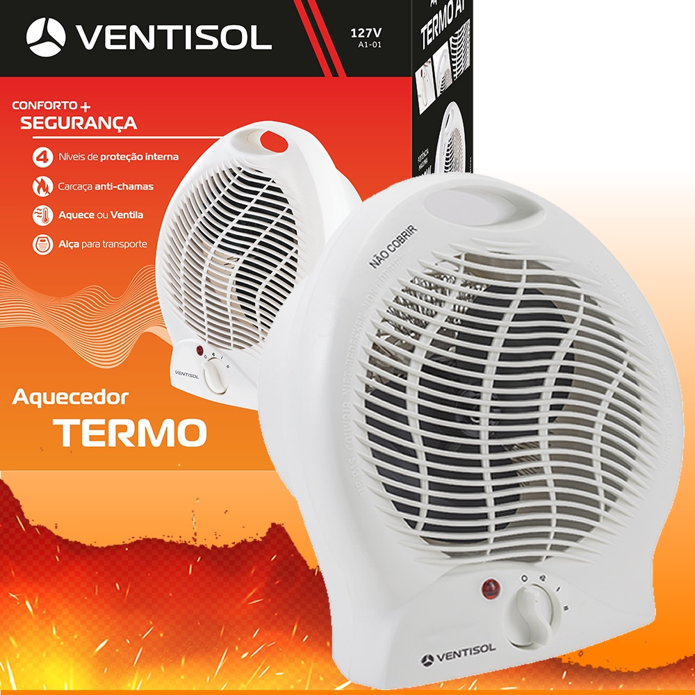 Aquecedor Ambientes Elétrico Residencial Termoventilador A1