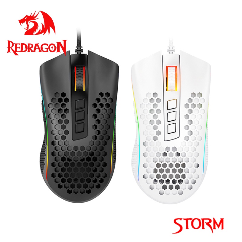 Redragon Storm M808 Mouse Gamer RGB com fio USB 12400 DPI mouses