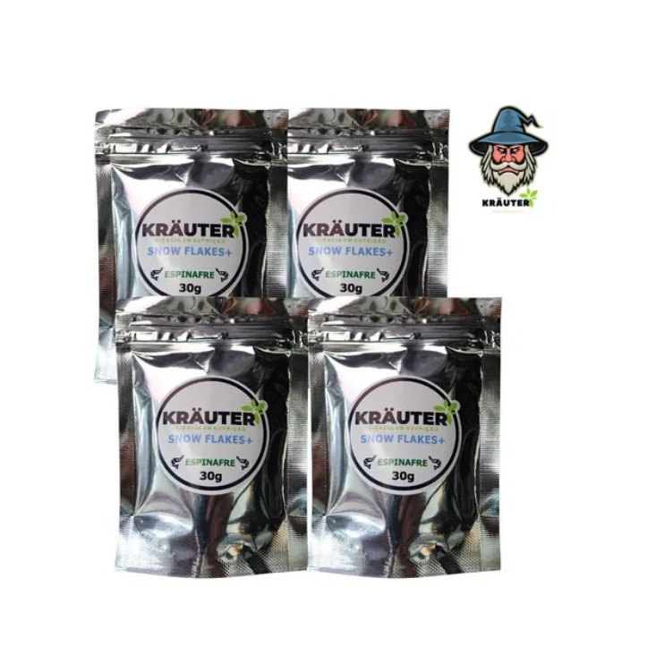 Krauter Snowflakes + Espinafre - Ração Camarões - Pack 10un