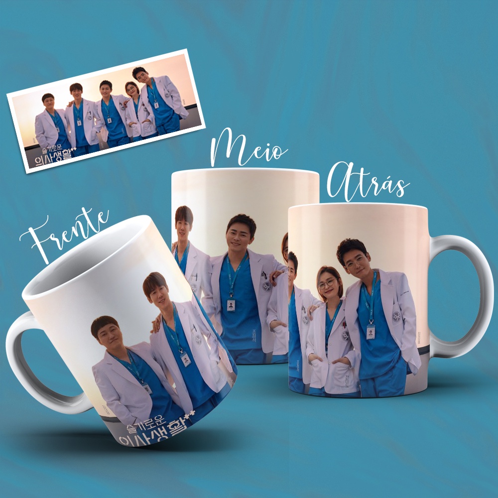 Caneca do Kdrama Hospital++ Playlist - Dorama coreano - dorameira - dorameiro - estampa 2 - pôr do sol