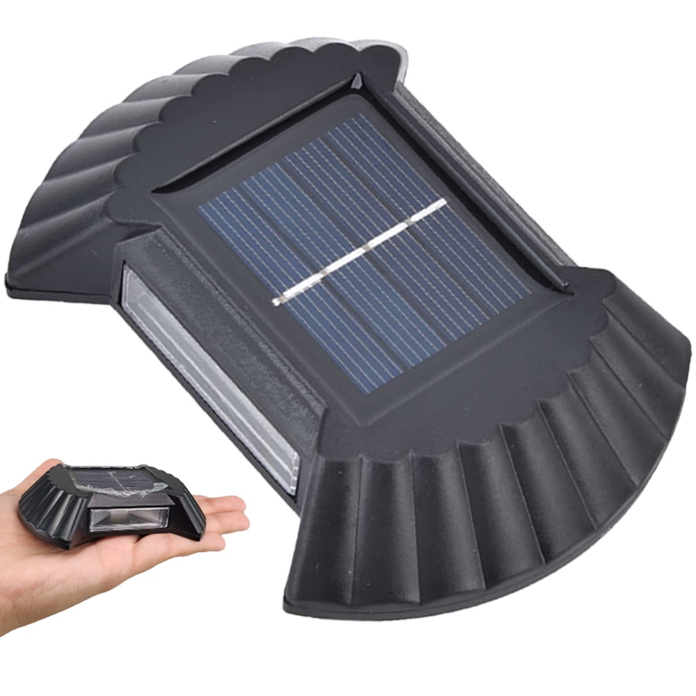Luminaria Solar Parede Led Spot Arandela Resistente Balizador Ilumina Rua Patio Escada Quintal Jardim Decoraçao Rua Segurança