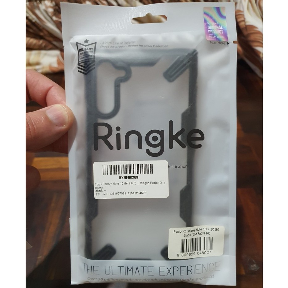 Case Capa Ringke Fusion X Samsung Galaxy Note Brinde Shopee