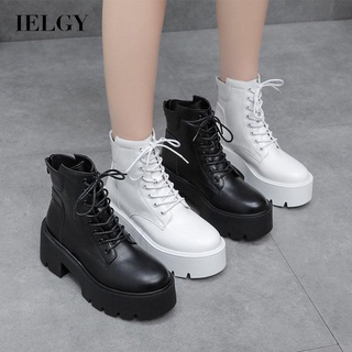 IELGY Estilo Britânico Fundo Grosso ins Botas De Cano Baixo martin Fêmea