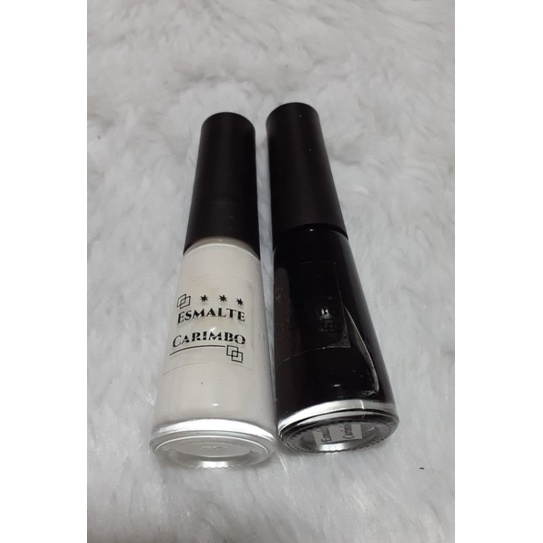 Esmalte Para Carimbo Muito Pigmentado Preto ou Branco Francesinha Decoraçao Unha Nail Art 7 mls