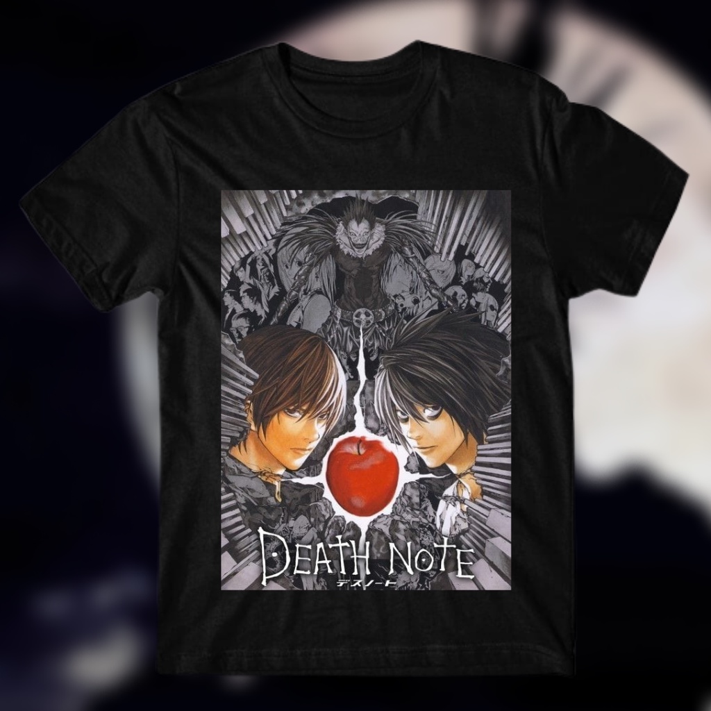 Camiseta anime Death note Unissex preto e branco | Shopee Brasil