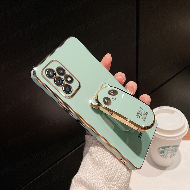 Capa De Telefone Para Samsung A73 A53 A13 A23 A72 A52 A52s A32 A33 Com Suporte Dobrável Traseira De Silicone Macio