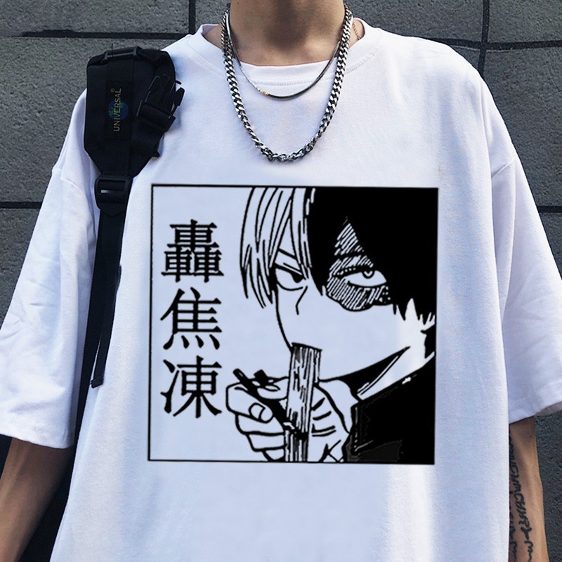 Camiseta Anime Boku No Hero My Hero Academia Shoto Todoroki Camisa Mangá anime