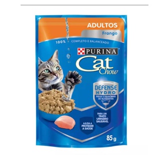 Ração Úmida Sachê Cat Chow Ração Úmida Adultos Frango 85g em Oferta na Shopee
