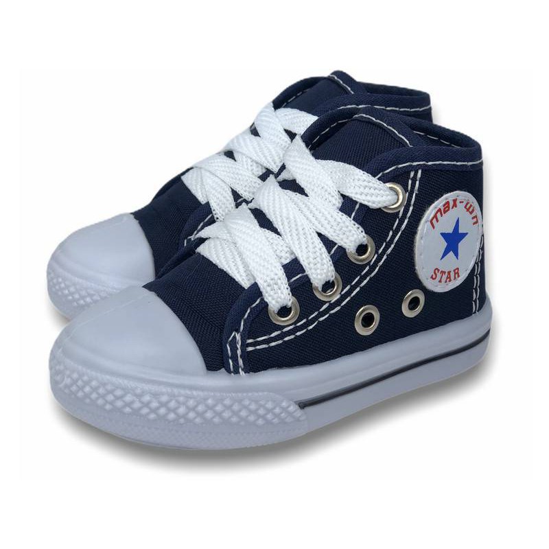 Tenis Azul Marinho Botinha Cano Alto Bebe Infantil Tipo All Star Escolar E Varios Tamanhos Tenis Para Bebes Menino Menina Feminino Masculino Shopee Brasil