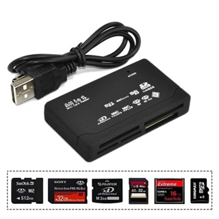 Leitor USB Universal Tudo Em Um De Cartão De Memória Mini Externo SDHC Micro M2 MMC XD CF TF Vara em Oferta na Shopee