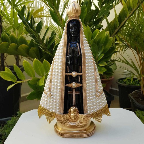 Imagem De Nossa Senhora Aparecida 40 Cm Pérola.