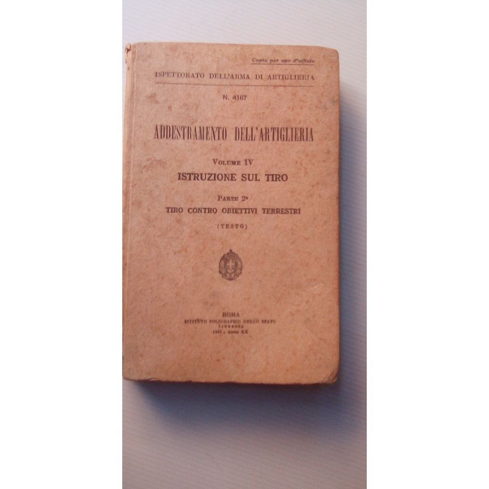 Bolsilivro Istruzione Sul Tiro Addestramento Dell'artilharia