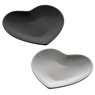Mini Prato de Coração Decorativo de Cerâmica Heart 13,5x12,5x2cm