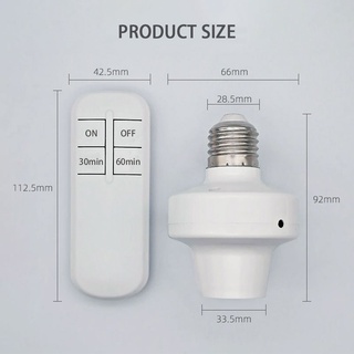 Luz Inteligente Tomada Lâmpada De Controle Remoto 220 V 110 E26 E27 Titular Base Sem Fio Interruptor De Kit em Oferta na Shopee