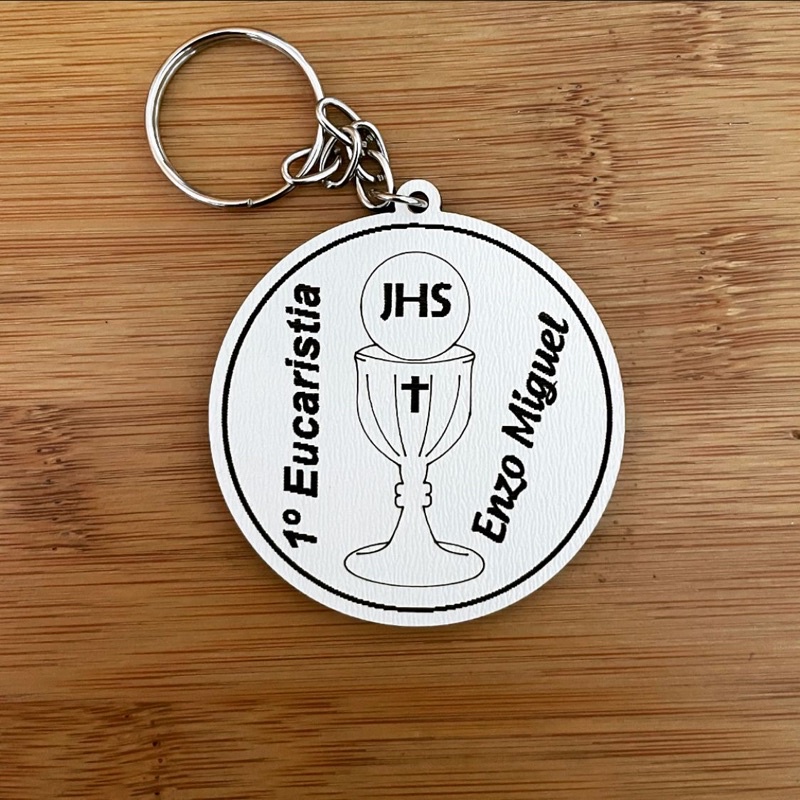 Kit de Chaveiros Eucaristia Religiosas Brinde Religioso Personalizado em MDF