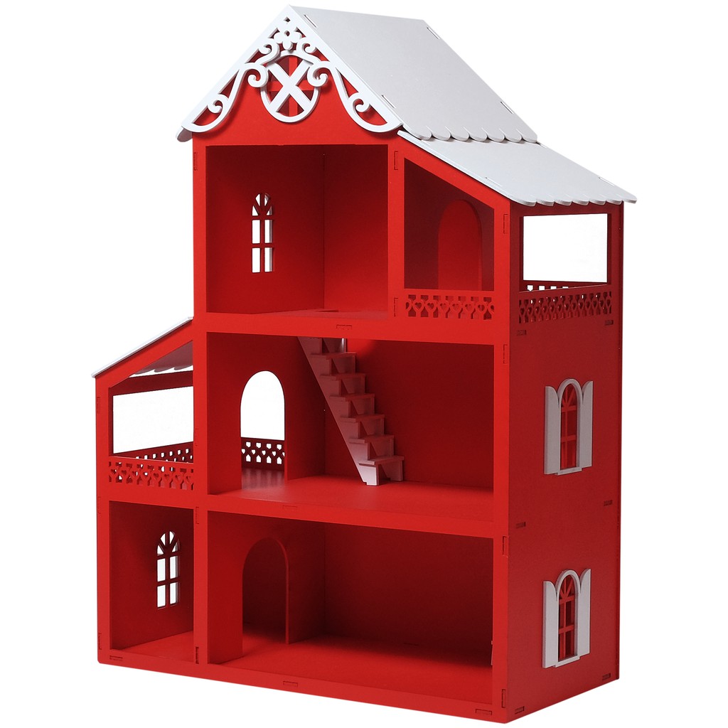 Casa Casinha Para Boneca Polly +38 Mini Móveis Mdf Madeira em