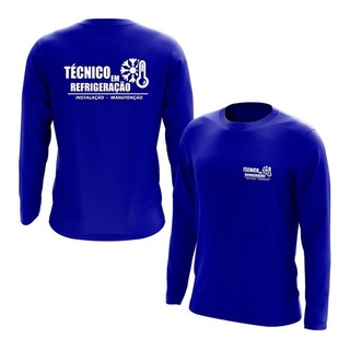 Camiseta Manga Longa Técnico Em Refrigeração Uniforme