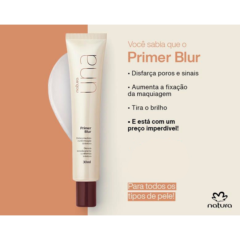 Primer Blur Efeito Matte Instantâneo 30ml - Natura Una | Todos os Tipos de  Pele | Shopee Brasil