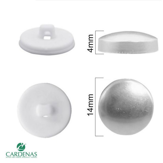 Botão p/ forrar Bombê 14mm pct.10 unidades