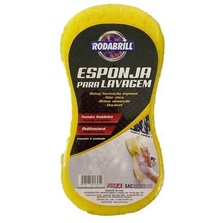 Esponja Amarela para Lavagem - Rodabrill