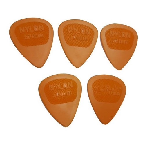 Palheta Nylon Jim Dunlop 2 Kit Com 5, 0.67mm 0,53 Mm