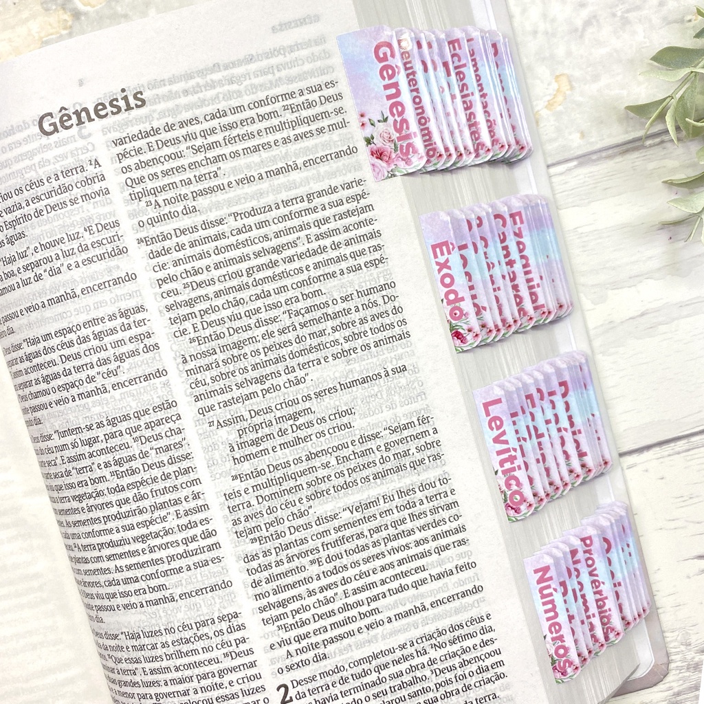 Abas Para Bíblia | Deus | Índice Adesivo Personalizadas Com os Nomes dos Livros - Bible Journaling | Scrapbook By Tamy