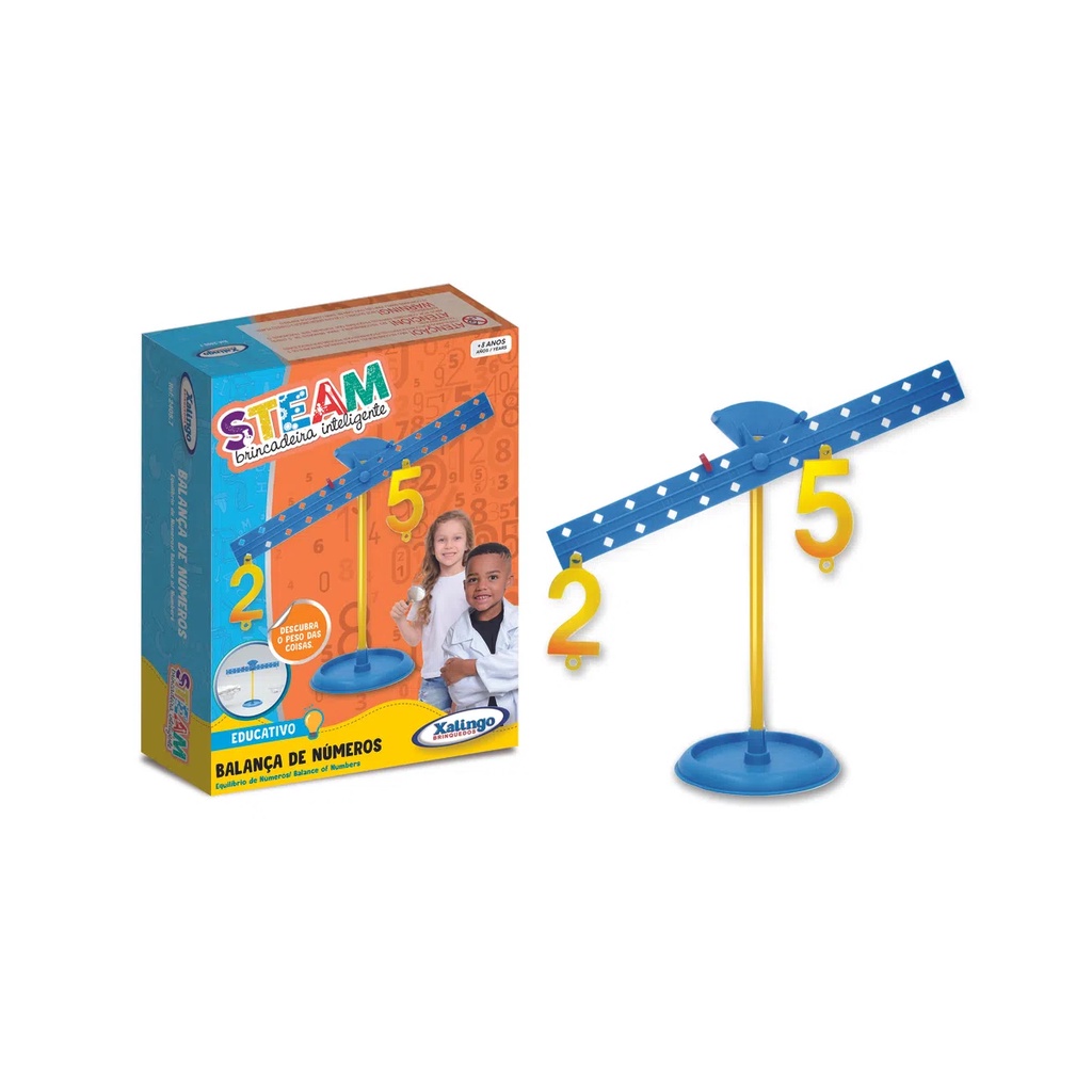 Jogo Educativo Steam Balança Pesos e Numeros 24 Peças Xalingo - 2408.7 em Oferta na Shopee