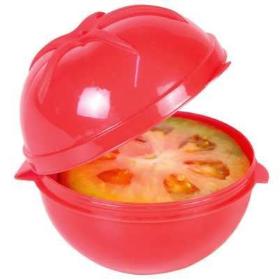 Pote Em Formato De Tomate Para Guardar Tomate Sem Amassar Lancheira E Geladeira - Ref: 4895