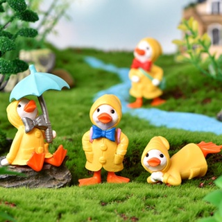 4pçs/Conjunto Miniatura De Capa De Chuva Pato Fada Decoração De Jardim em Oferta na Shopee