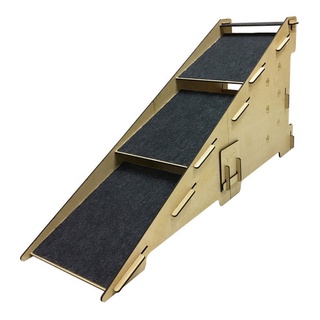 Rampa Escada Pet Cachorro Gato MDF 65cm Carpete Antiderrapante
